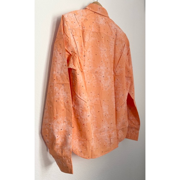 Coofandy Fresh Designer • Orange Casual Print Buttoned Down Longsleeve Shirt - Picture 8 of 14
